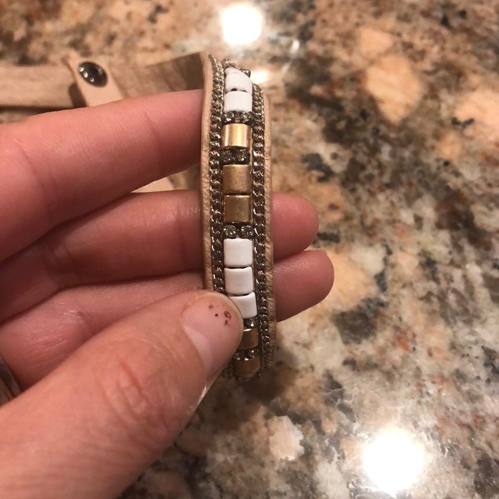 Stella and Dot leather wrap bracelet